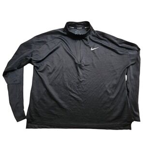 Nike Dri-FIT Running Pullover XL Black Quarter-Zip Long Sleeve 928613-010